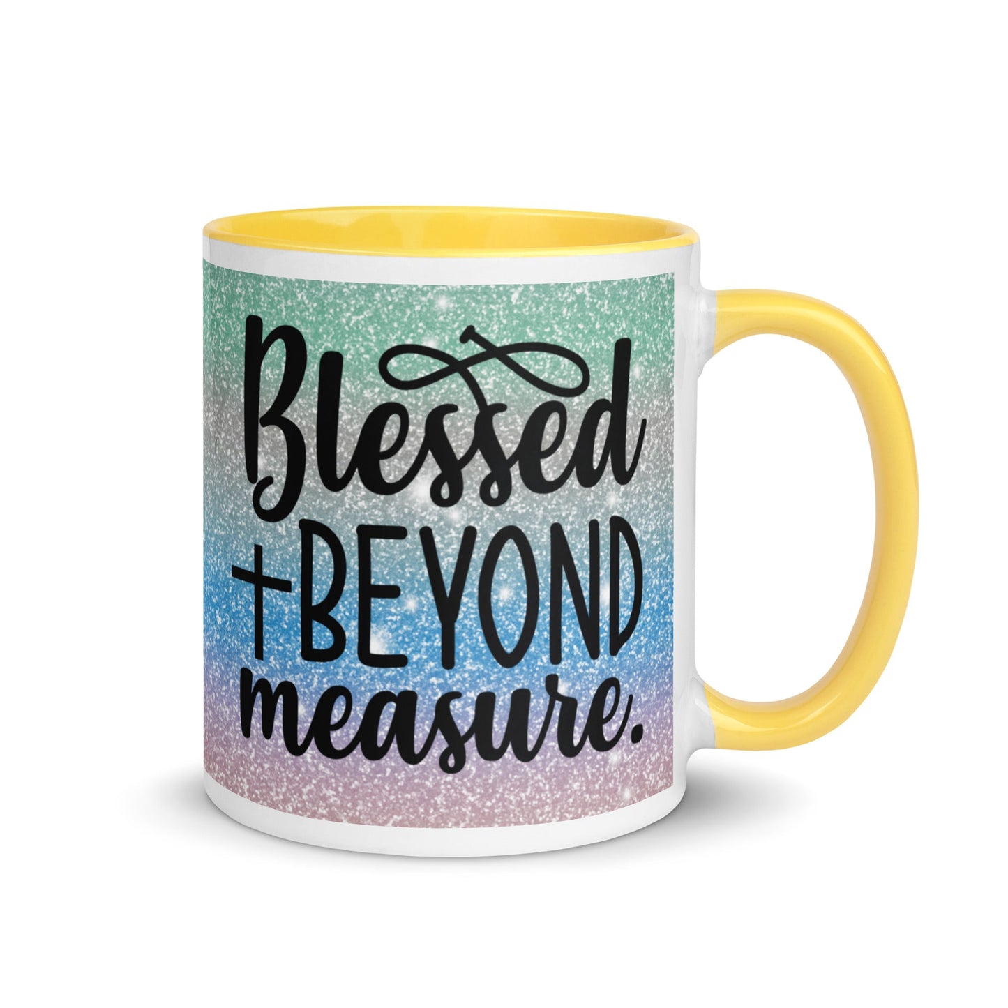 Blessed Beyond Measure Mug with Coloured Interior - JOLIFTIFY