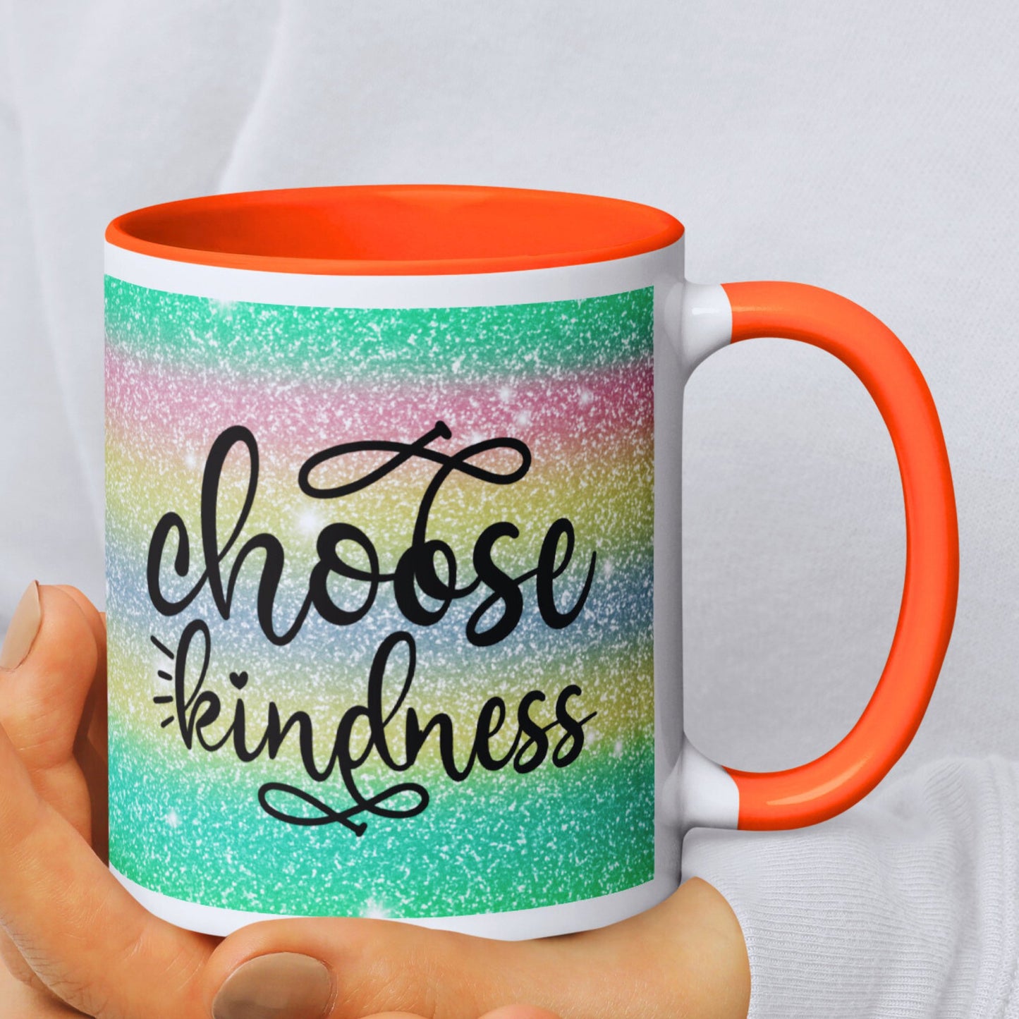 Choose Kindness Mug with Coloured Interior - JOLIFTIFY