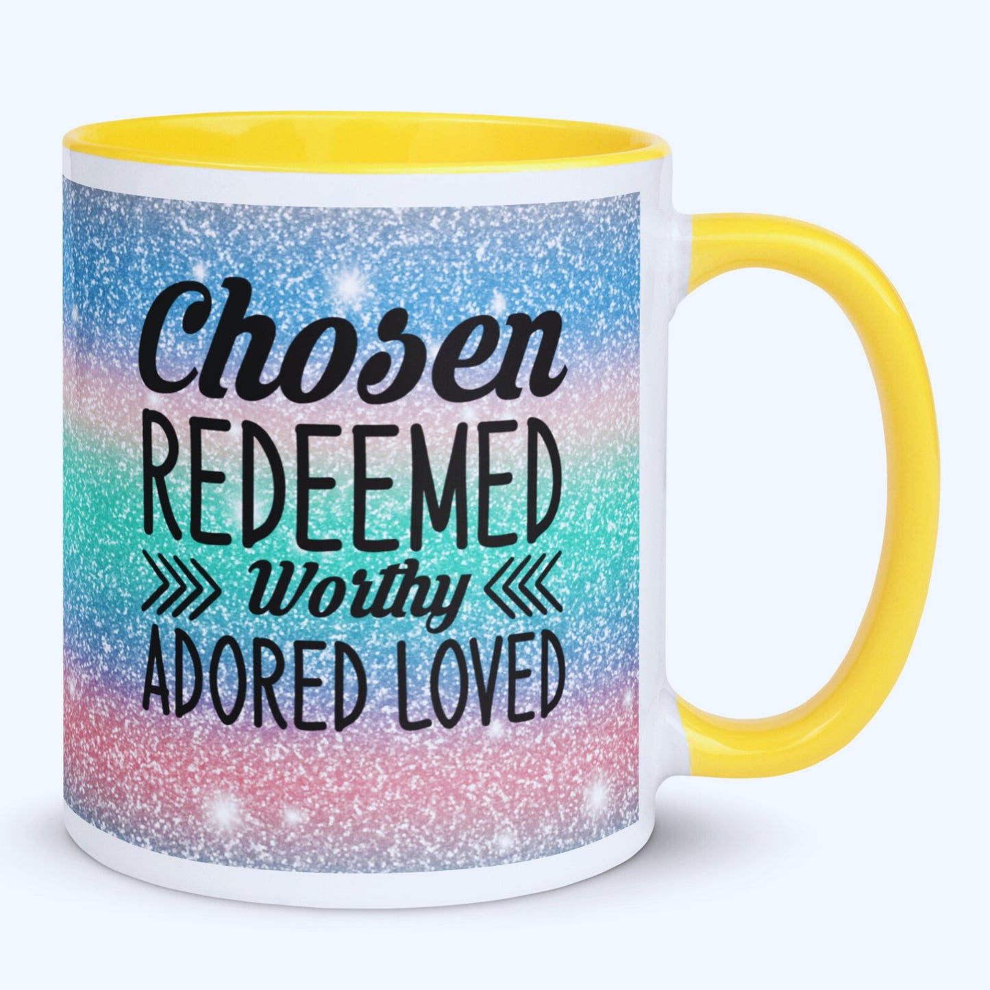 Chosen & Redeemed Mug with Coloured Interior - JOLIFTIFY