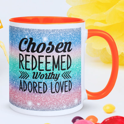 Chosen & Redeemed Mug with Coloured Interior - JOLIFTIFY