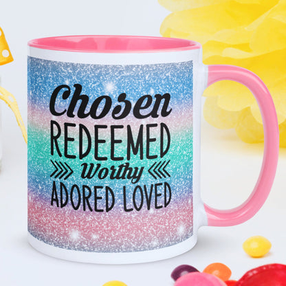 Chosen & Redeemed Mug with Coloured Interior - JOLIFTIFY