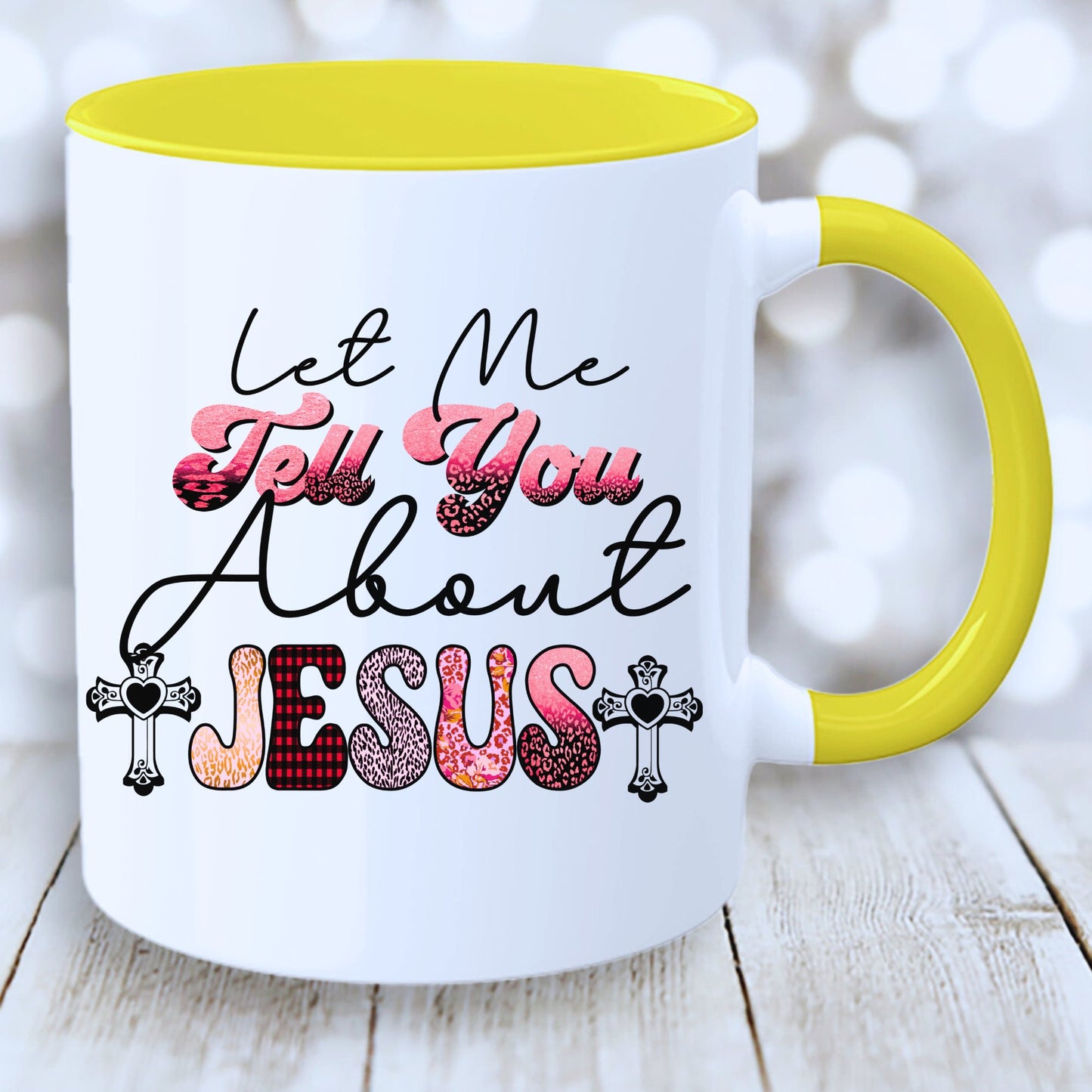 Christian Inspirational Mug with Coloured Interior - JOLIFTIFY