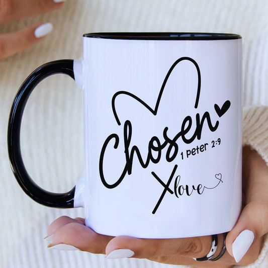 Christian Mug - 'Chosen' with Coloured Interior - JOLIFTIFY