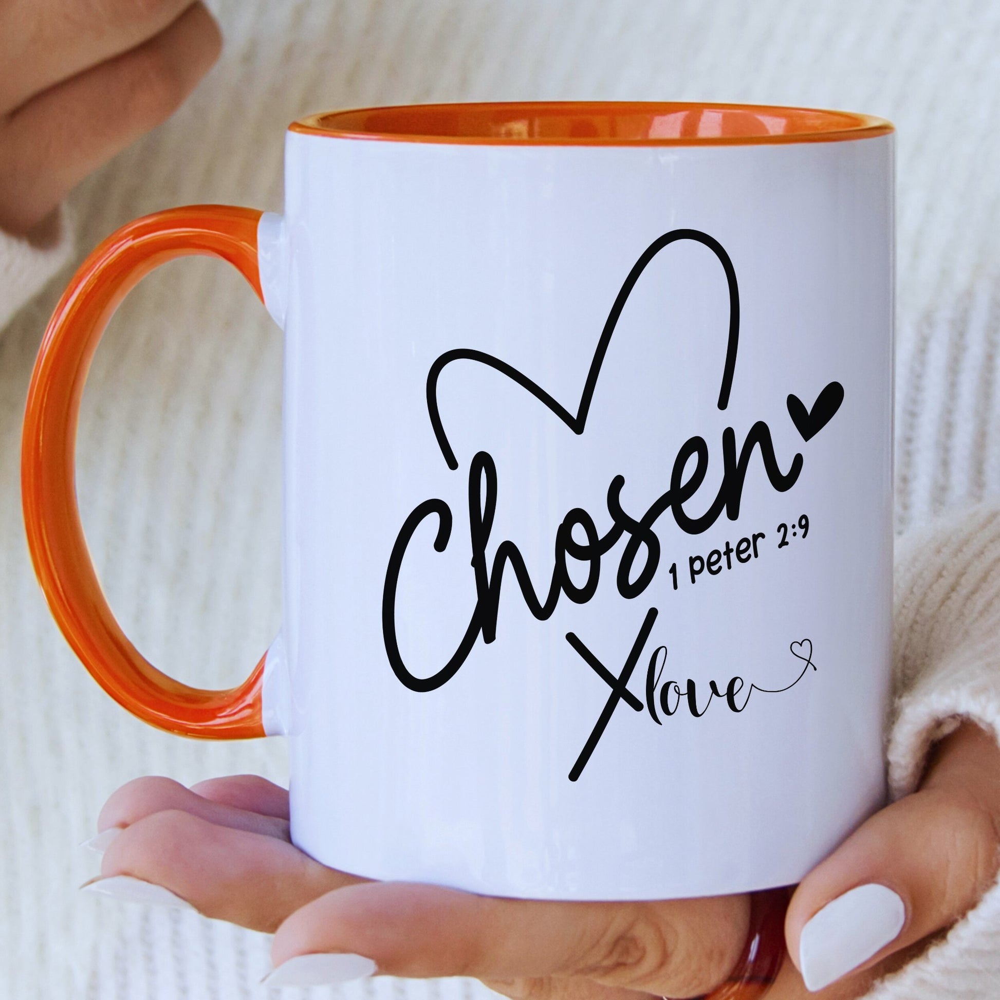 Christian Mug - 'Chosen' with Coloured Interior - JOLIFTIFY