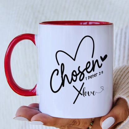 Christian Mug - 'Chosen' with Coloured Interior - JOLIFTIFY