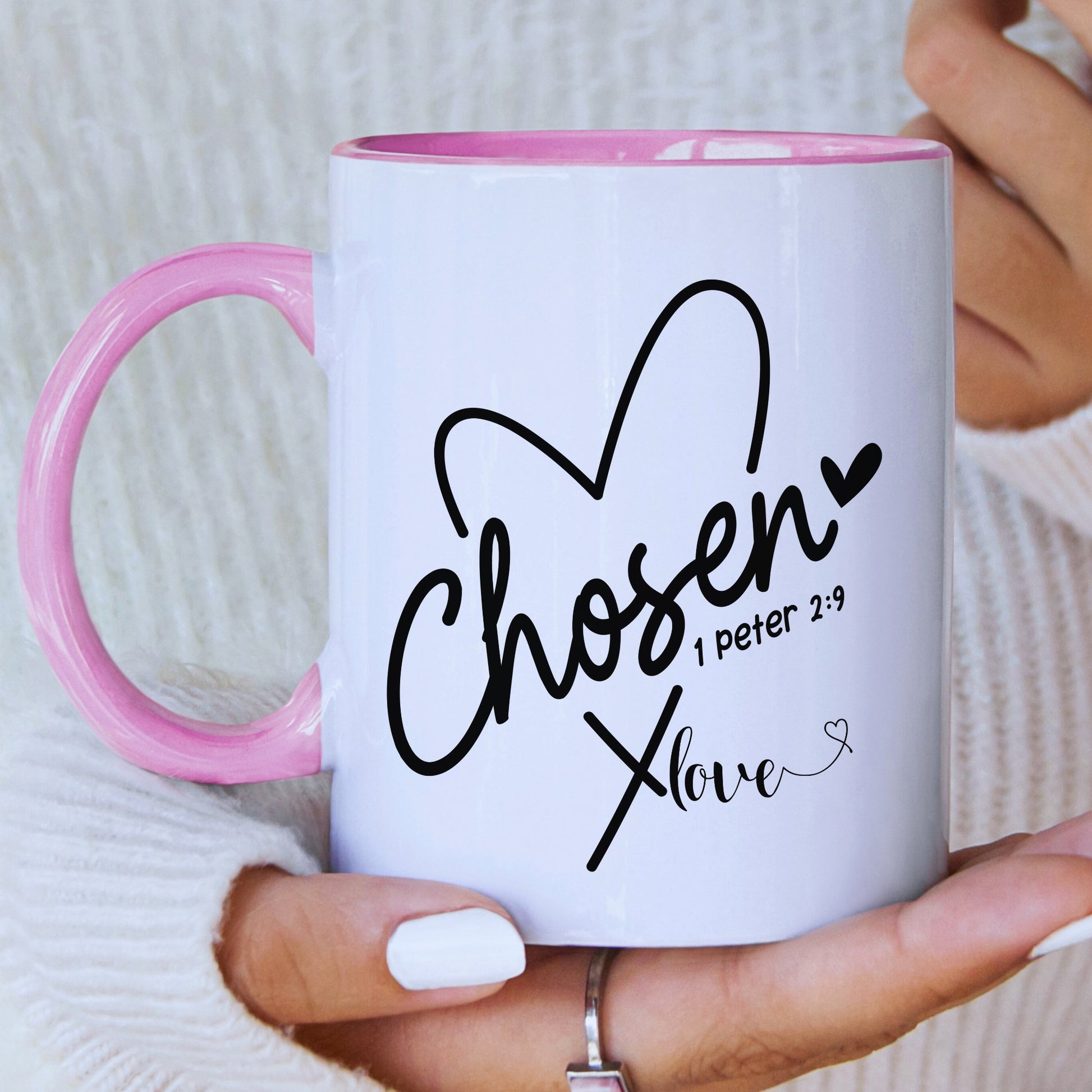 Christian Mug - 'Chosen' with Coloured Interior - JOLIFTIFY