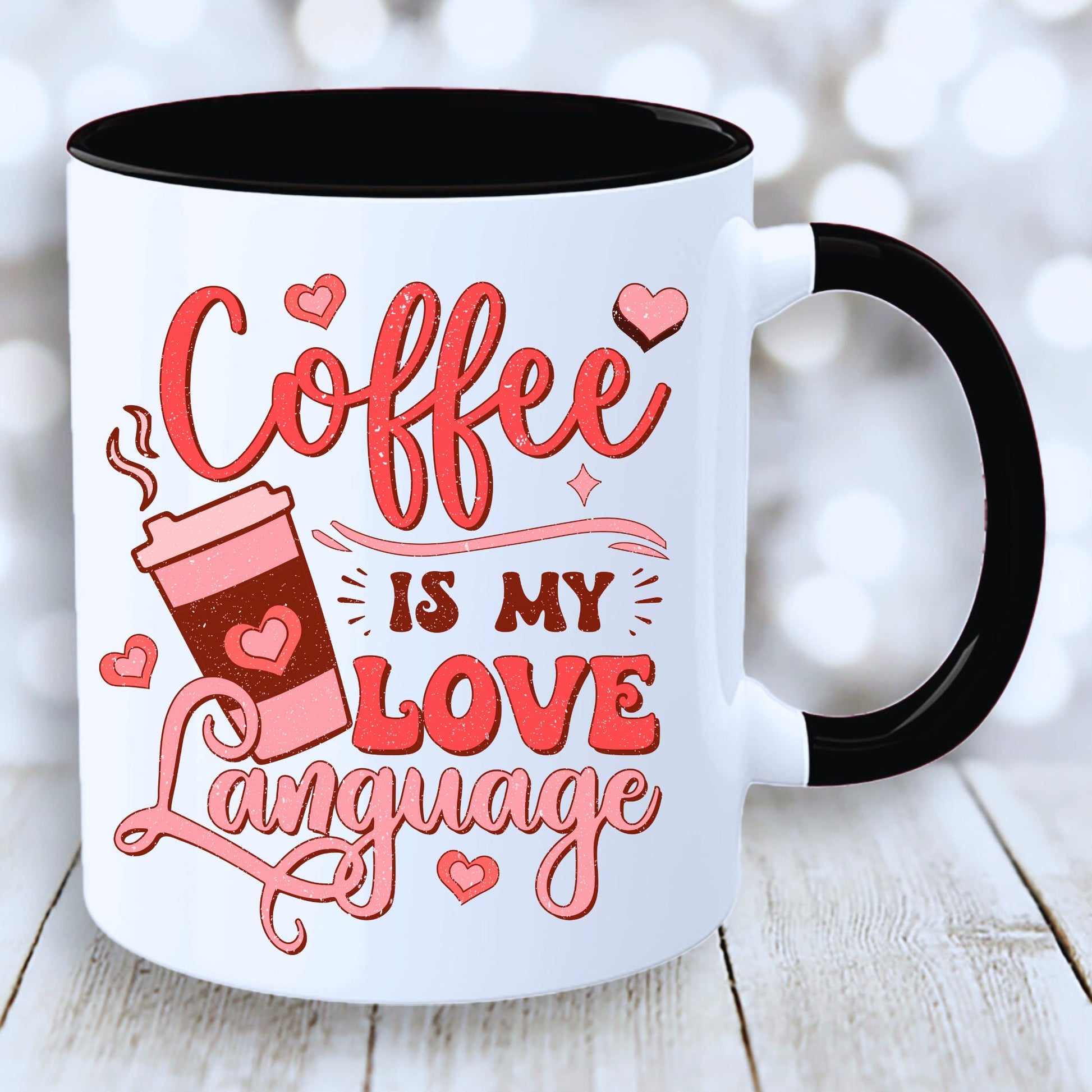 Coffee Is My Love Language Mug with Coloured Interior - JOLIFTIFY