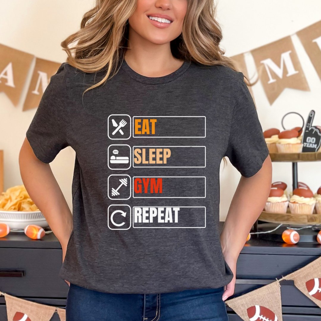 Eat Sleep Gym PremiumT-Shirt - JOLIFTIFY