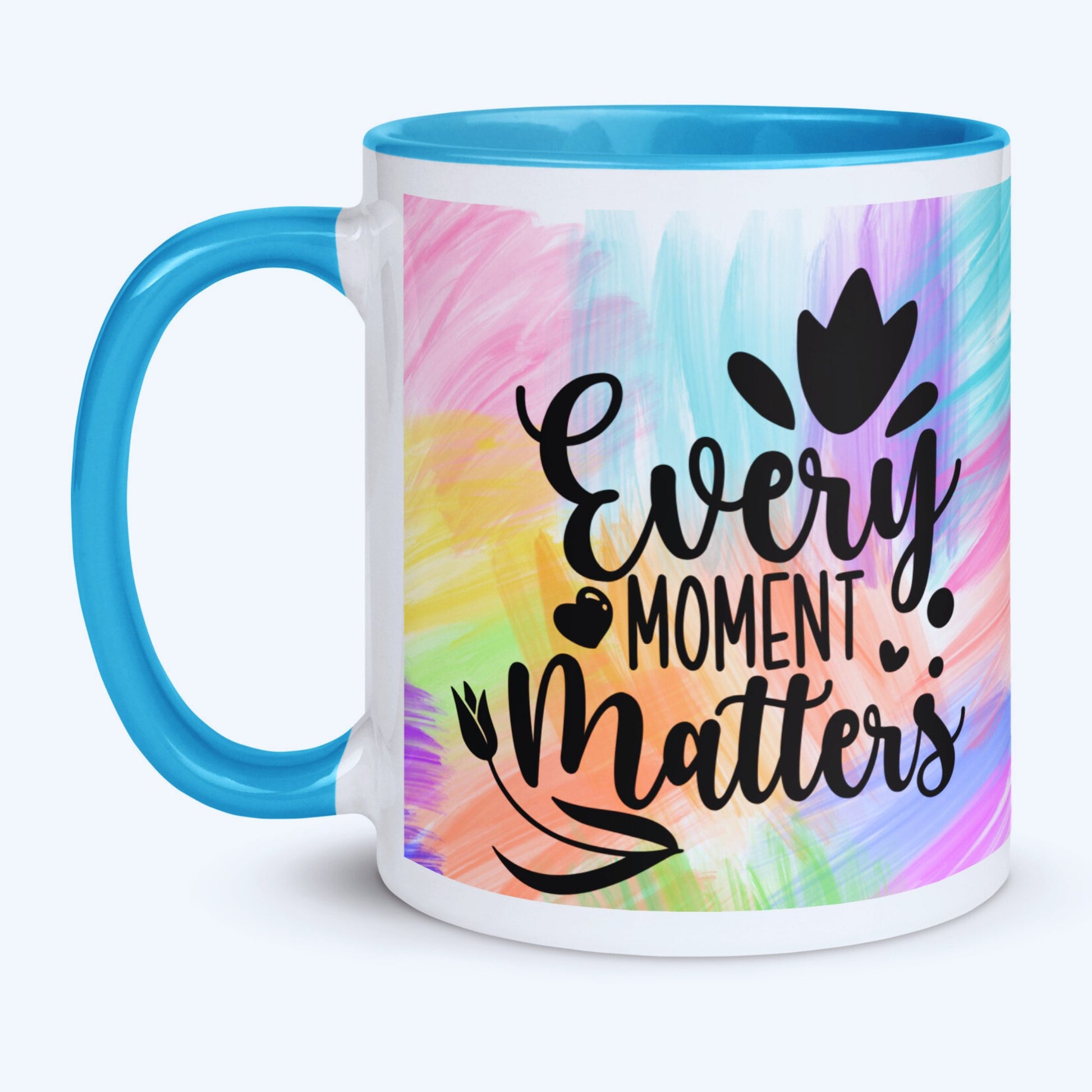 Every Moment Counts Mug with Coloured Interior - JOLIFTIFY