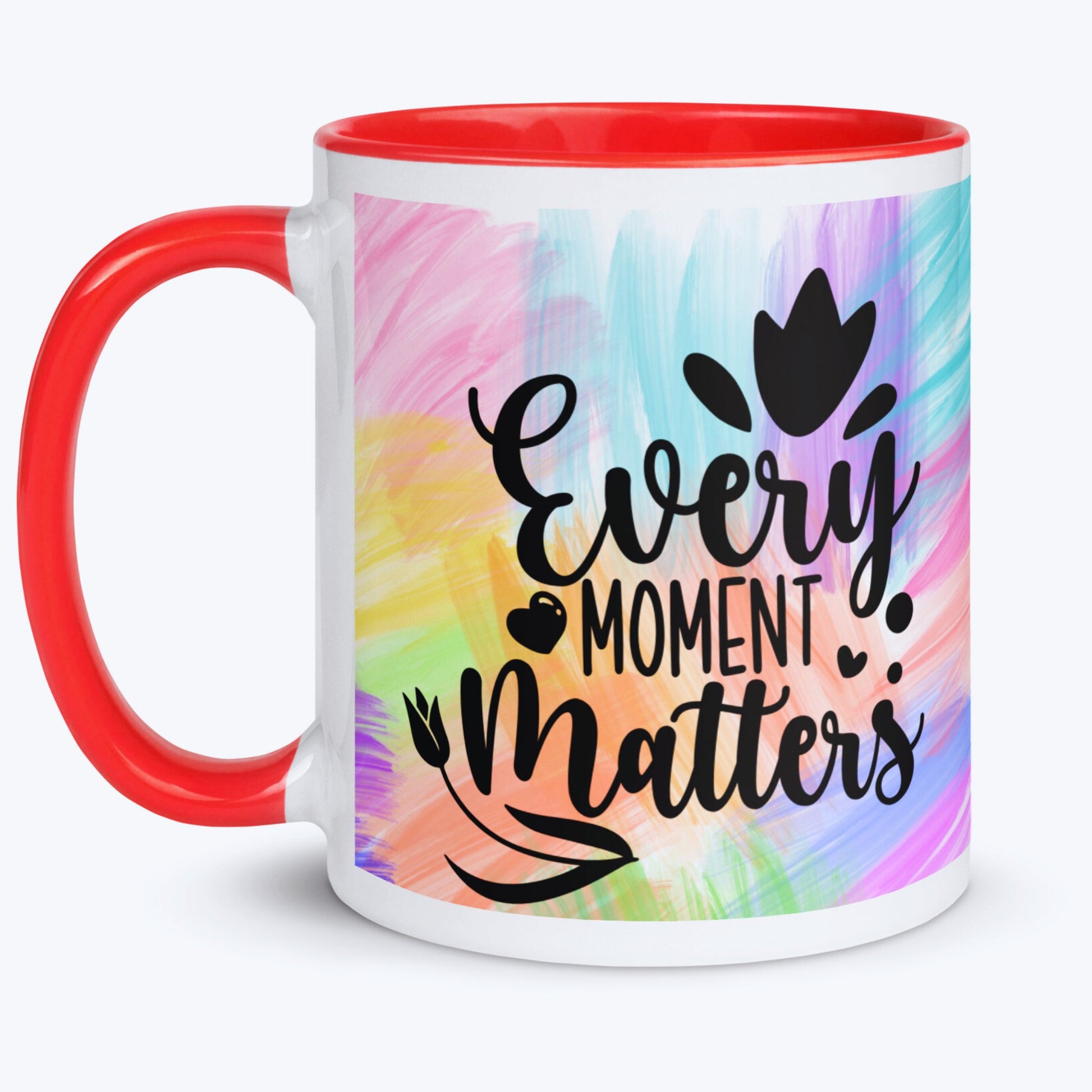 Every Moment Counts Mug with Coloured Interior - JOLIFTIFY