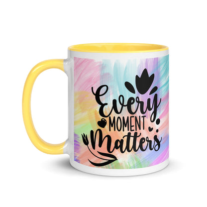 Every Moment Counts Mug with Coloured Interior - JOLIFTIFY