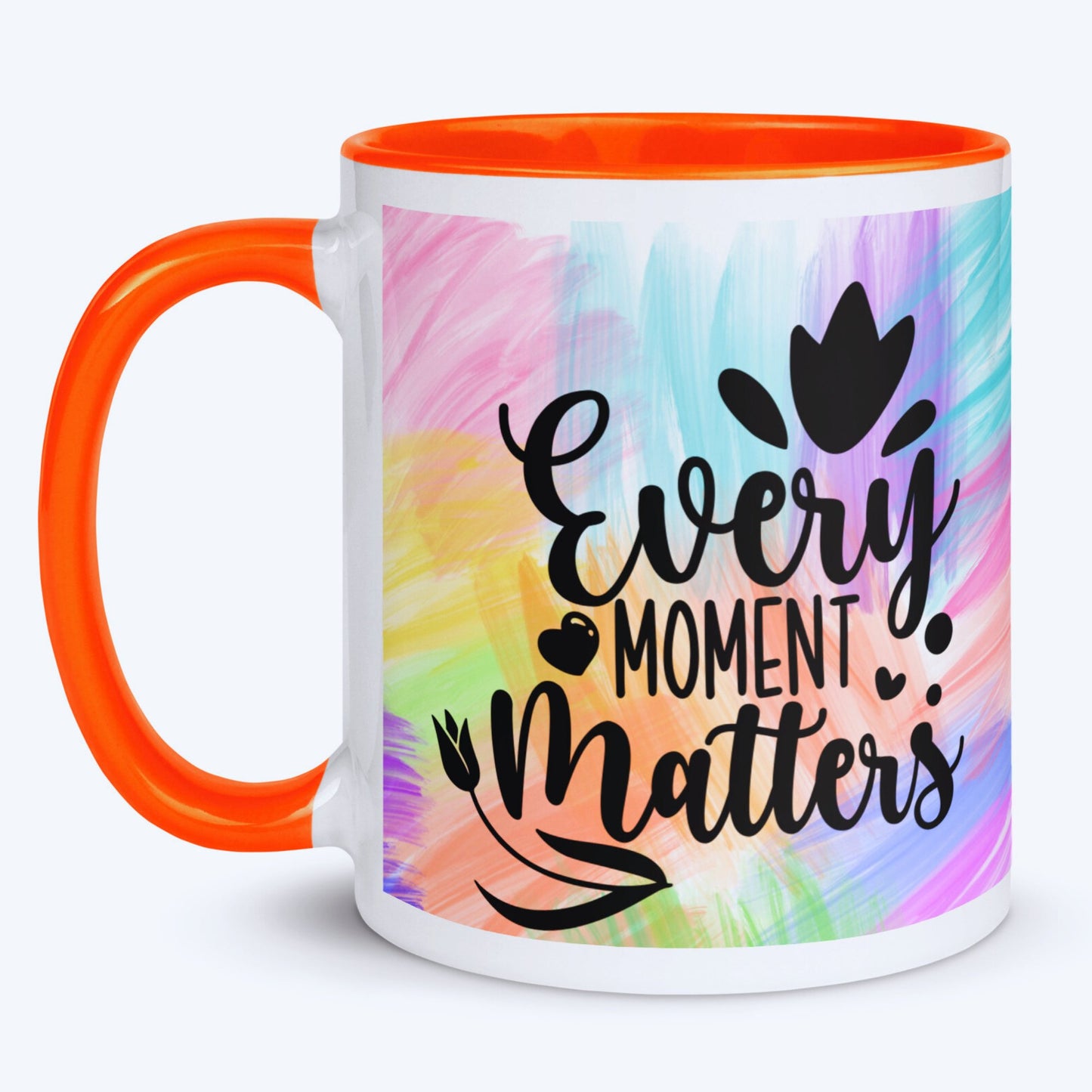 Every Moment Counts Mug with Coloured Interior - JOLIFTIFY