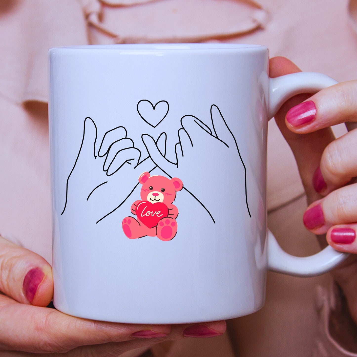 Fingers Crossed In Love Mug - JOLIFTIFY