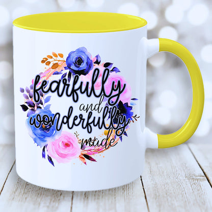 I'm Fearfully Made Mug with Coloured Interior