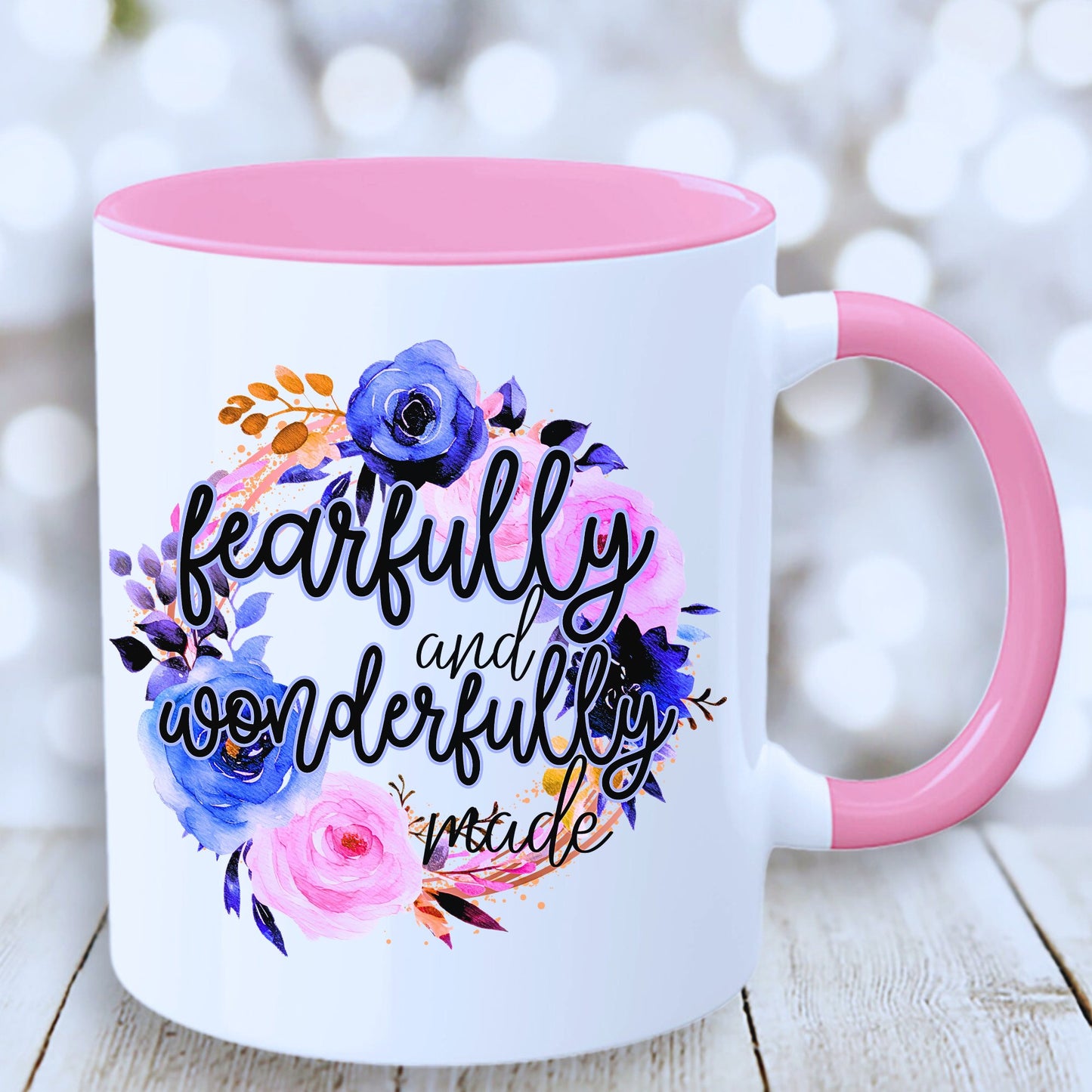 I'm Fearfully Made Mug with Coloured Interior