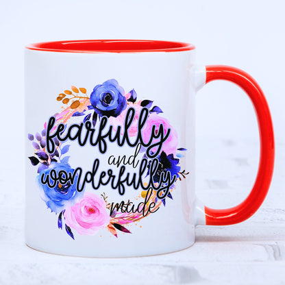 I'm Fearfully Made Mug with Coloured Interior