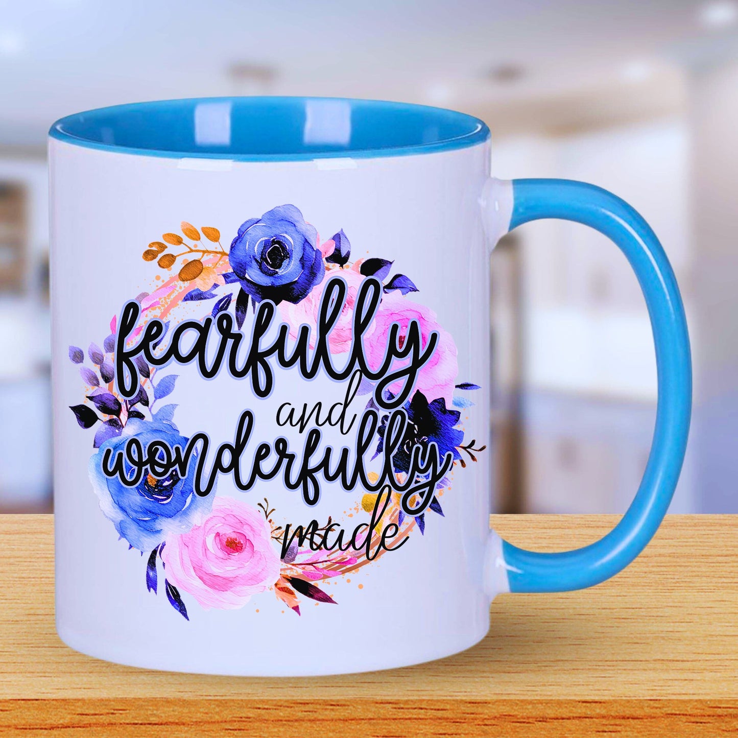 I'm Fearfully Made Mug with Coloured Interior