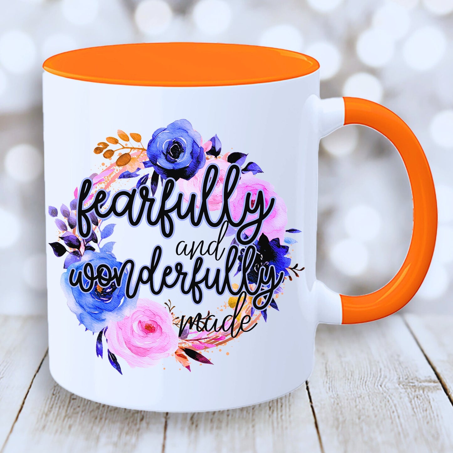 I'm Fearfully Made Mug with Coloured Interior