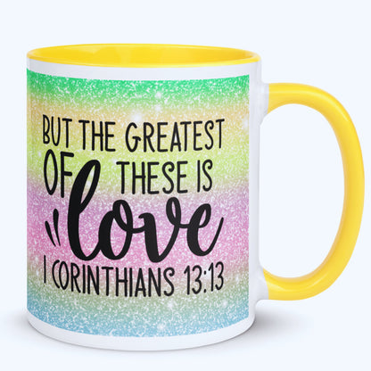 Inspirational Christian Mug with Coloured Interior