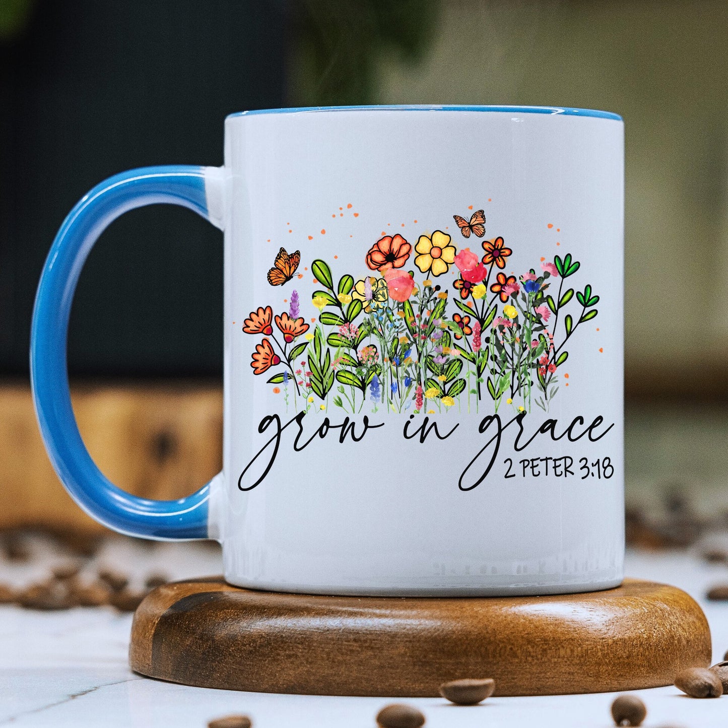 Inspirational Christian Mug with Coloured Interior