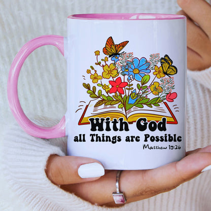 Inspirational Christian Mug with Coloured Interior