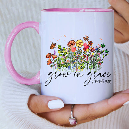 Inspirational Christian Mug with Coloured Interior