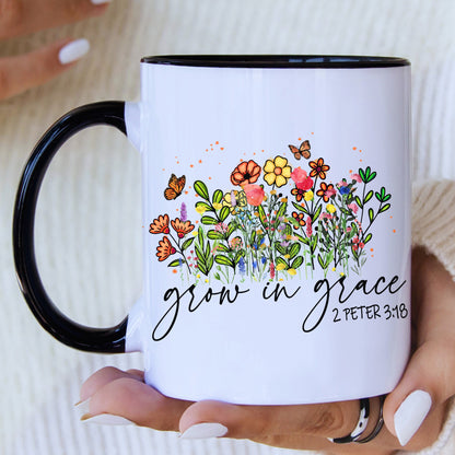 Inspirational Christian Mug with Coloured Interior