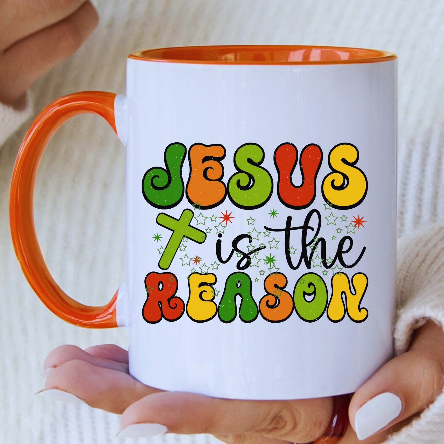 Jesus Is The Reason Mug with Coloured Interior