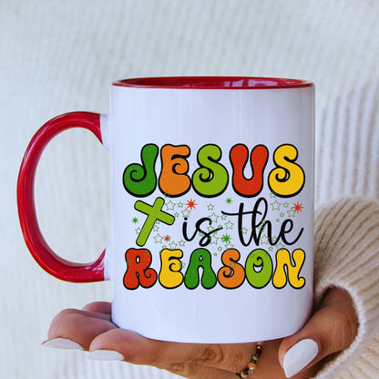 Jesus Is The Reason Mug with Coloured Interior