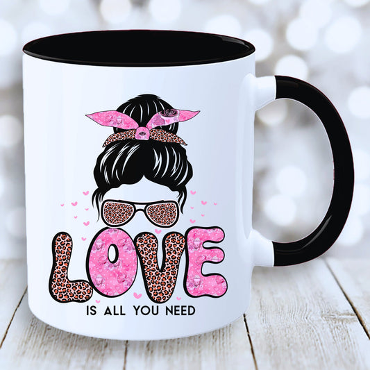 Love Is All You Need Mug with Coloured Interior