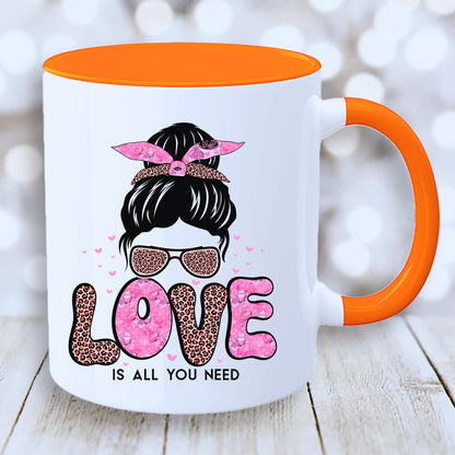 Love Is All You Need Mug with Coloured Interior