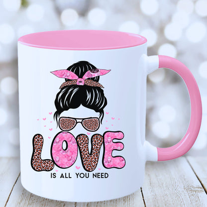 Love Is All You Need Mug with Coloured Interior