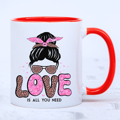 Love Is All You Need Mug with Coloured Interior