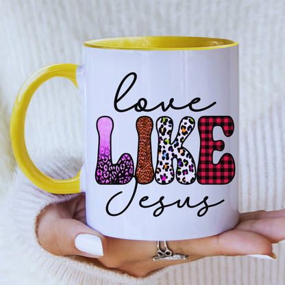 Love Like Jesus Mug with Coloured Interior