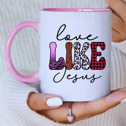 Love Like Jesus Mug with Coloured Interior