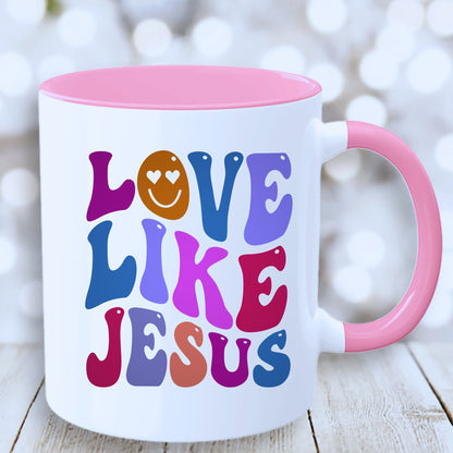 Love Like Jesus Mug with Coloured Interior