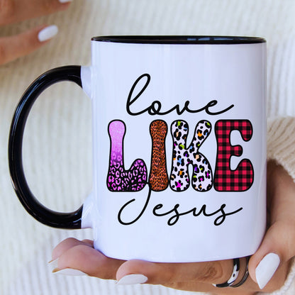 Love Like Jesus Mug with Coloured Interior