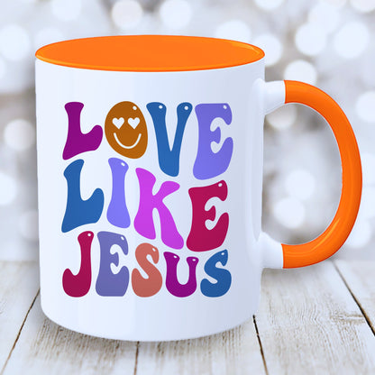 Love Like Jesus Mug with Coloured Interior