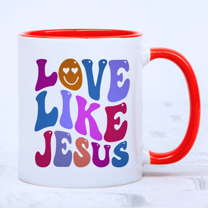 Love Like Jesus Mug with Coloured Interior