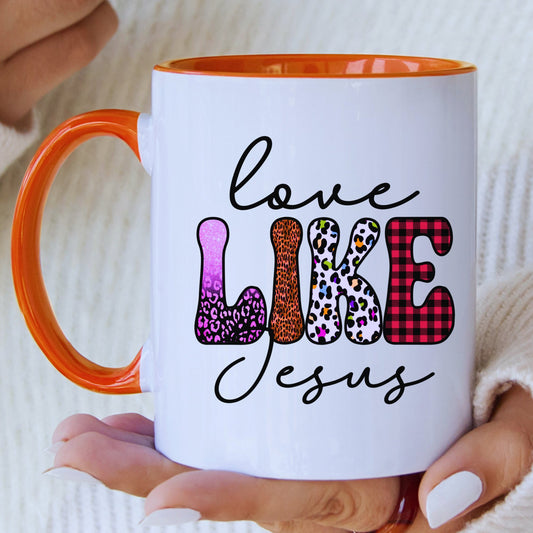 Love Like Jesus Mug with Coloured Interior