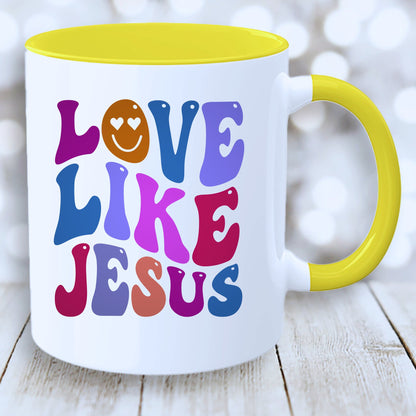 Love Like Jesus Mug with Coloured Interior