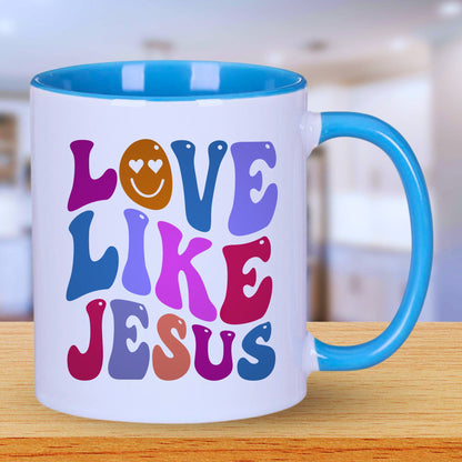 Love Like Jesus Mug with Coloured Interior