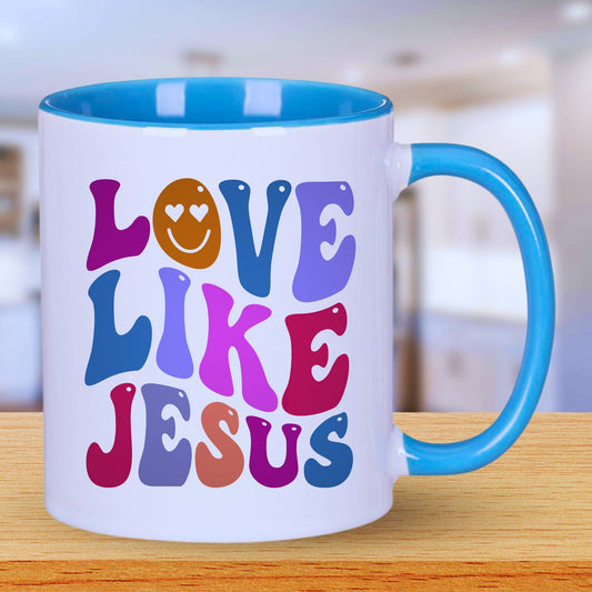 Love Like Jesus Mug with Coloured Interior