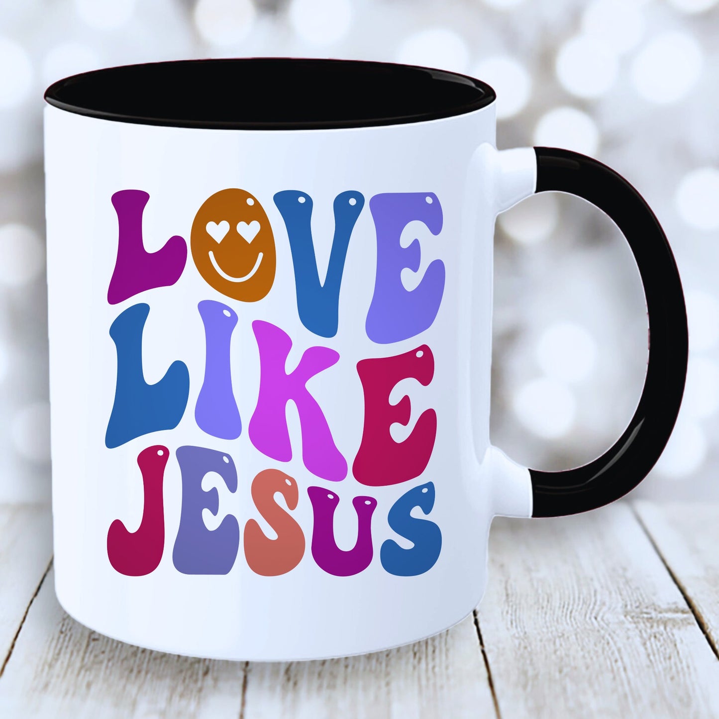 Love Like Jesus Mug with Coloured Interior