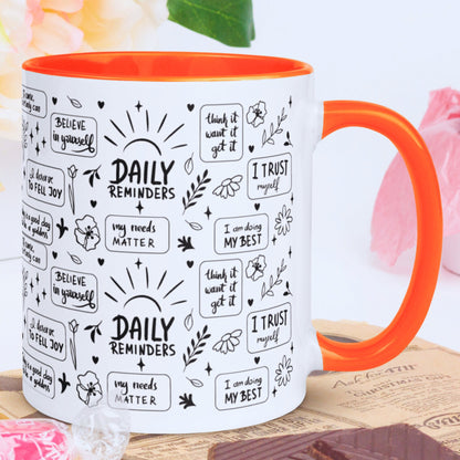 Motivational Mug with Coloured Interior