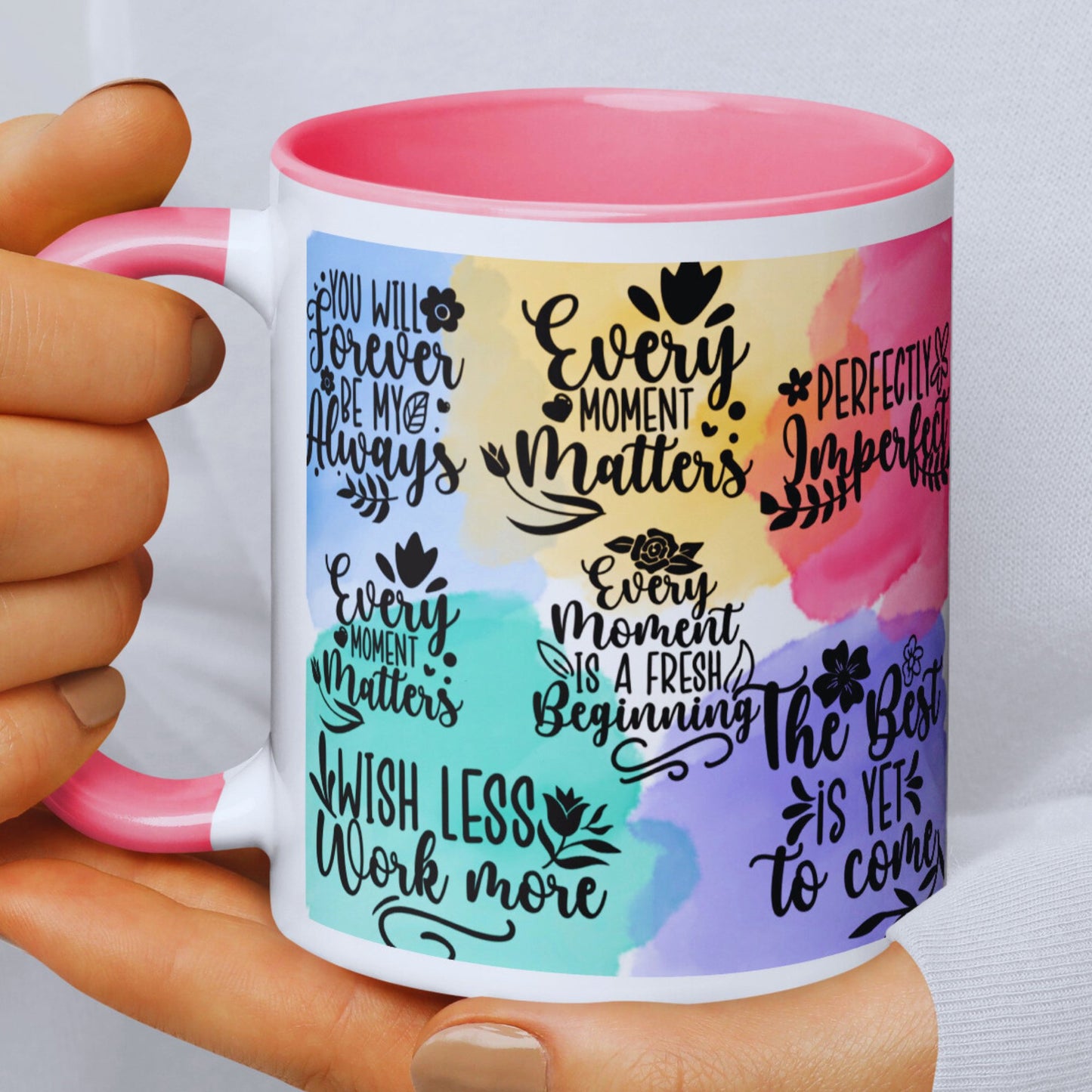 Motivational Mug with Coloured Interior