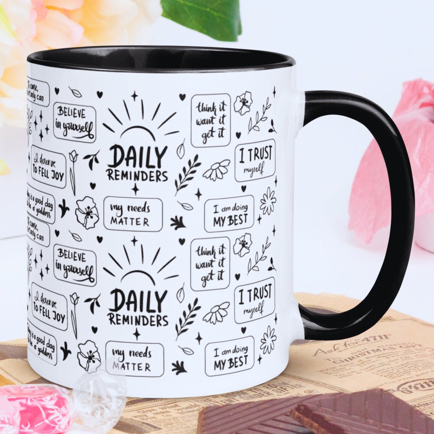 Motivational Mug with Coloured Interior