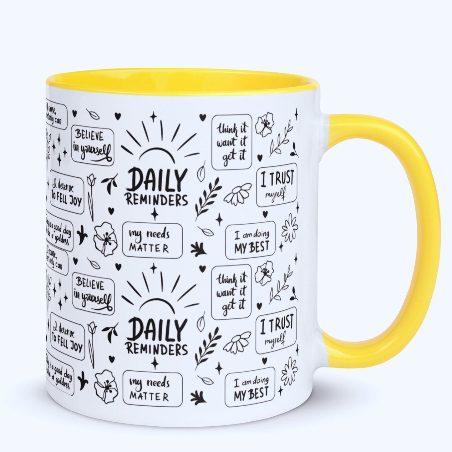 Motivational Mug with Coloured Interior