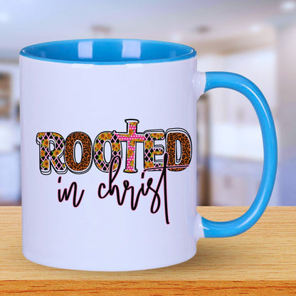 Rooted In Christ Mug with Coloured Interior