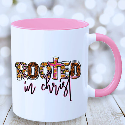 Rooted In Christ Mug with Coloured Interior